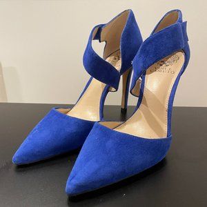 Vince Camuto Royal Blue Suede Heels - Size 8